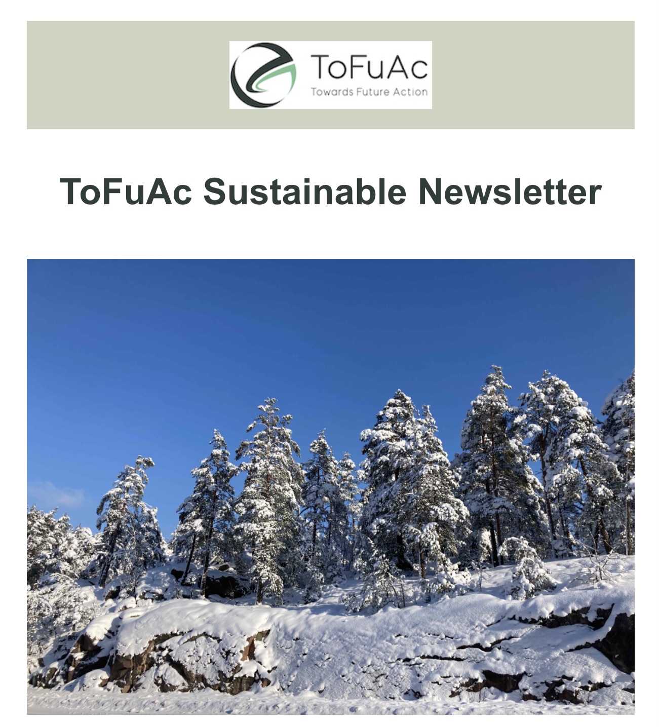 ToFuAc Sustainable Newsletter – March 23′